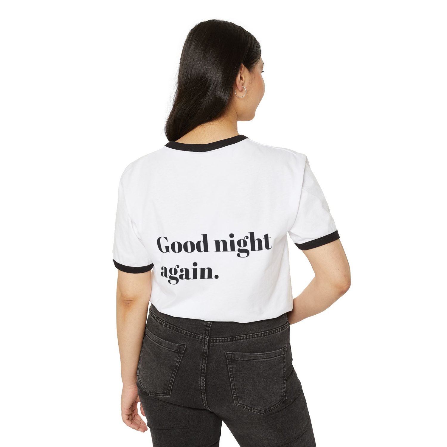 Good Night I Love You Ringer T-Shirt — 'Good night again.' Retro Sleep Tee