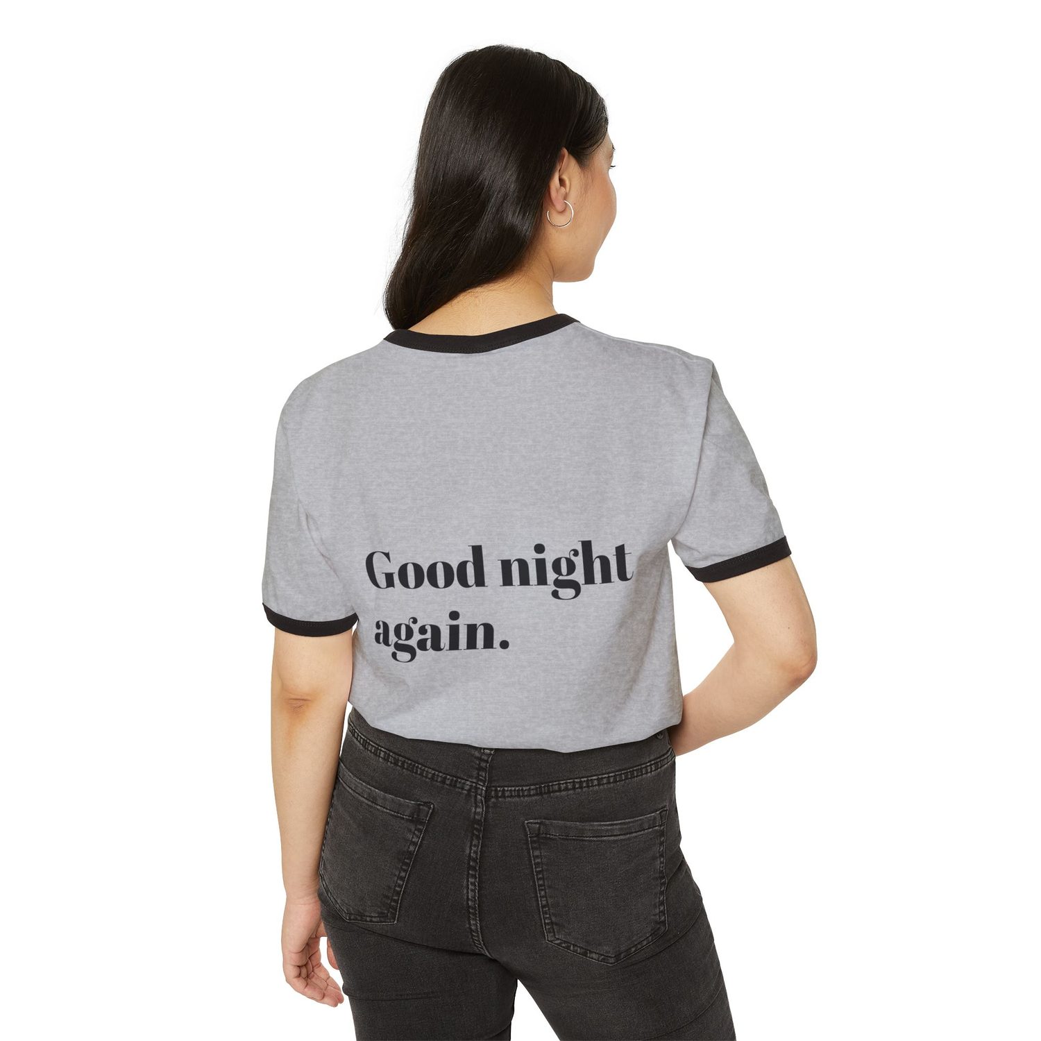 Good Night I Love You Ringer T-Shirt — 'Good night again.' Retro Sleep Tee