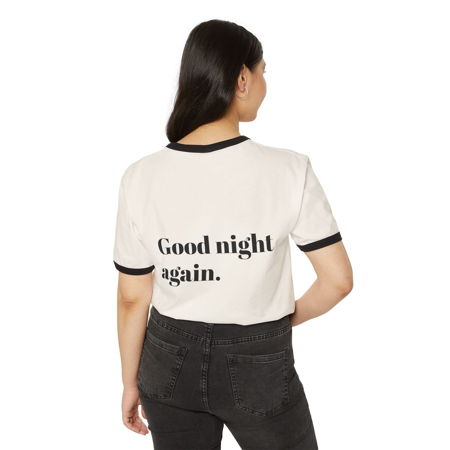 Good Night I Love You Ringer T-Shirt — 'Good night again.' Retro Sleep Tee