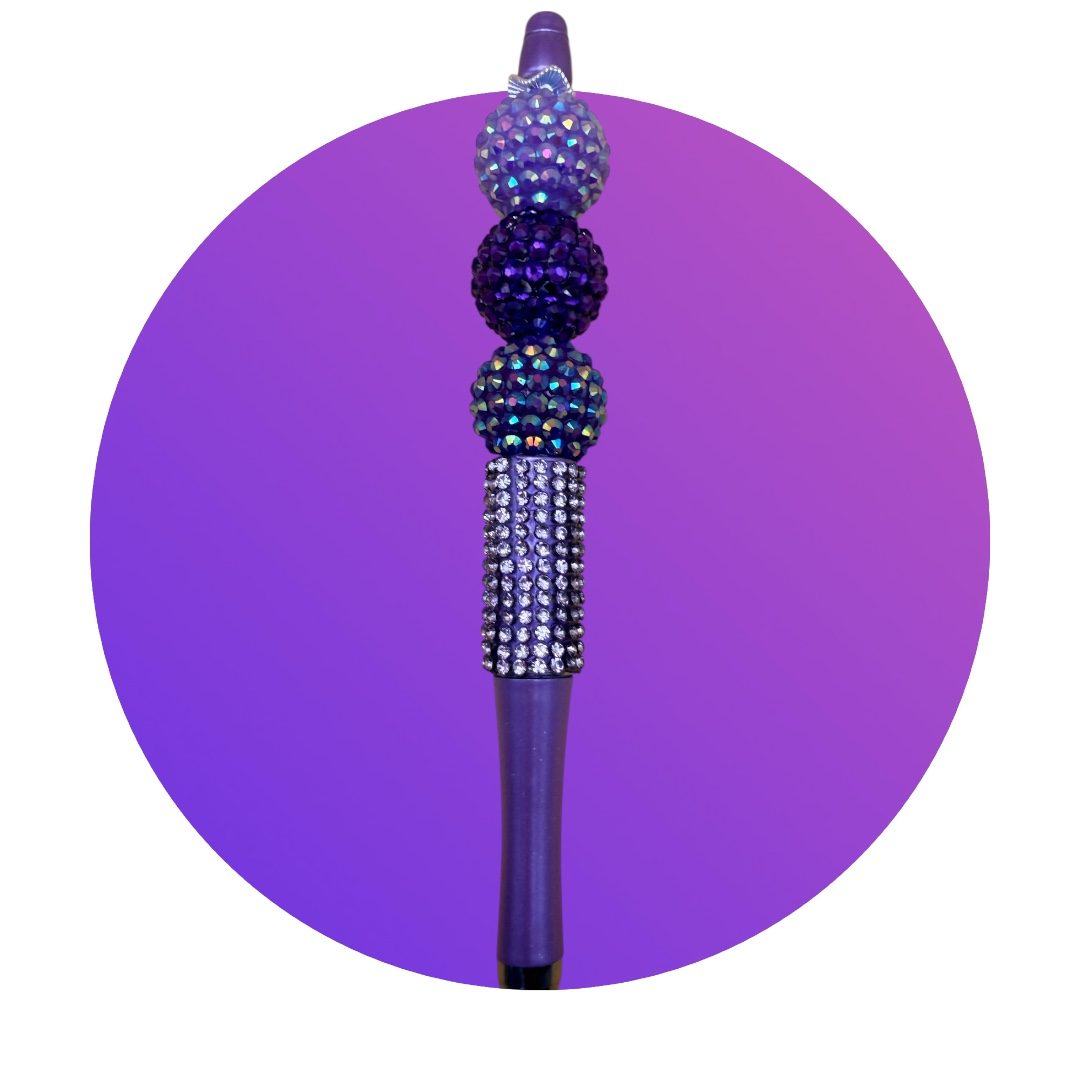 WDBGG2C? Purple Beaded Pen