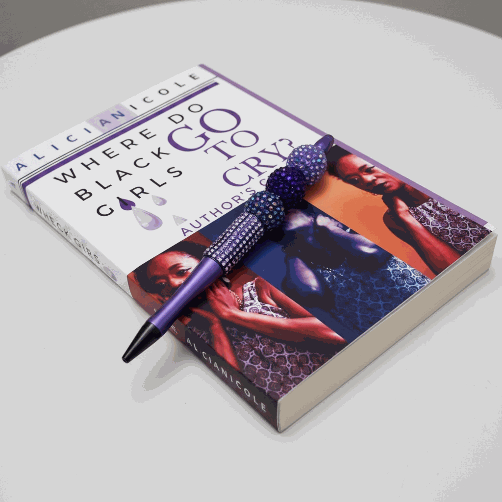 WDBGG2C? Purple Beaded Pen