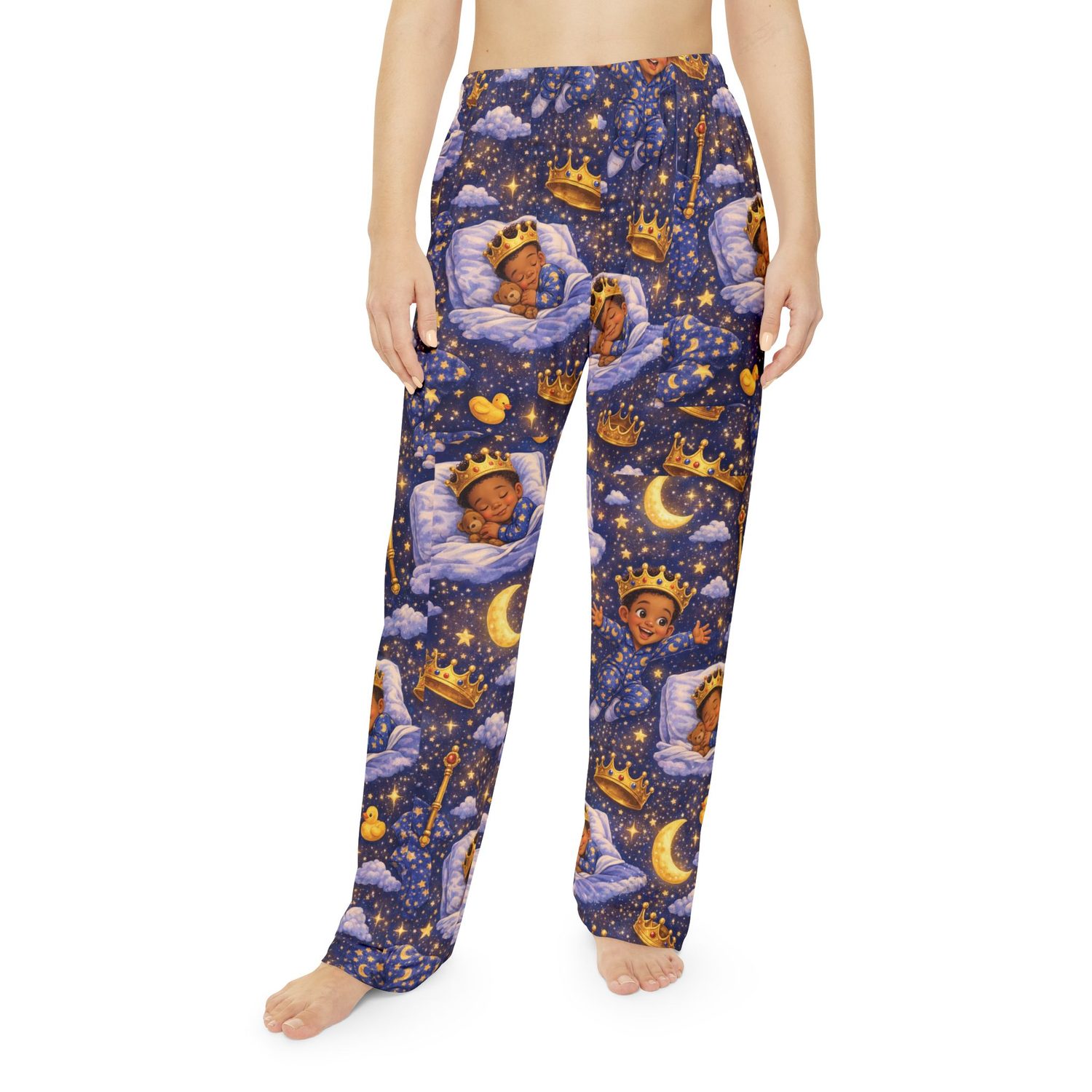 Women’s Pajama Pants — Night Sky Baby Prince AOP Sleepwear